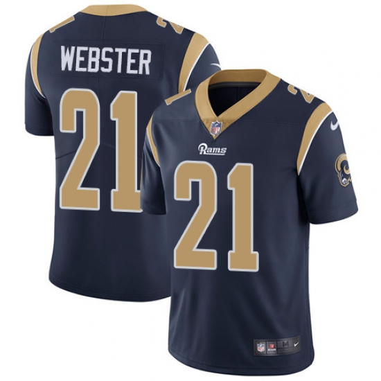 Youth Nike Los Angeles Rams 21 Kayvon Webster Navy Blue Team Color Vapor Untouchable Limited Player NFL Jersey