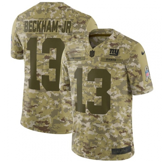 Men's Nike New York Giants 13 Odell Beckham Jr Limited Camo 2018 Salute to Service NFL Jersey