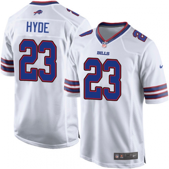 Men's Nike Buffalo Bills 23 Micah Hyde Game White NFL Jersey