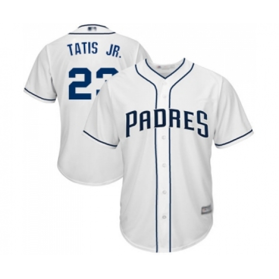 Men's San Diego Padres 23 Fernando Tatis Jr. Replica White Home Cool Base Baseball Jersey