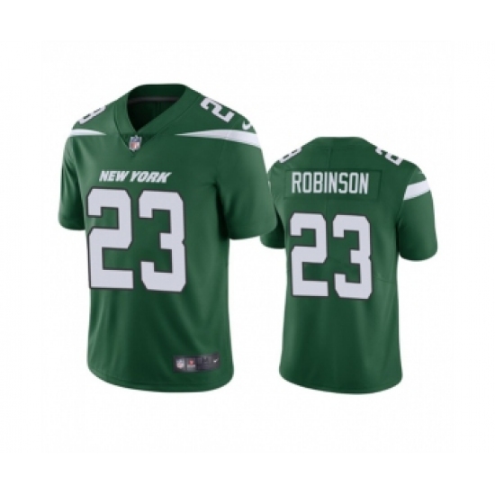 Men's New York Jets 23 James Robinson Green Vapor Untouchable Limited Stitched Jersey