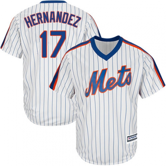Men's Majestic New York Mets 17 Keith Hernandez Replica White Alternate Cool Base MLB Jersey