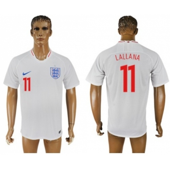 England 11 Lallana Home Thai Version Soccer Country Jersey