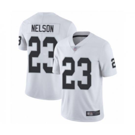 Youth Oakland Raiders 23 Nick Nelson White Vapor Untouchable Limited Player Football Jersey