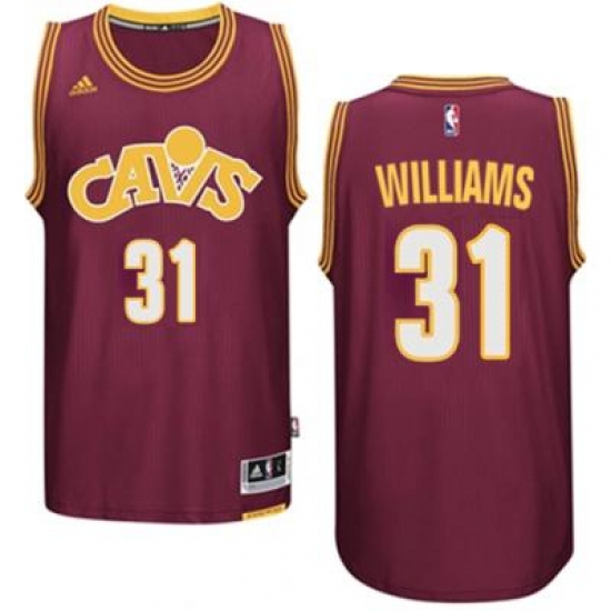 Men's Cleveland Cavaliers 31 Deron Williams adidas Wine Hardwood Classics Swingman Jersey