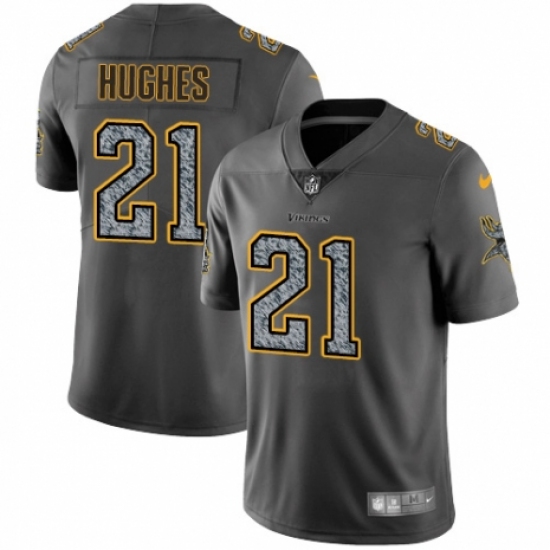 Men's Nike Minnesota Vikings 21 Mike Hughes Gray Static Vapor Untouchable Limited NFL Jersey