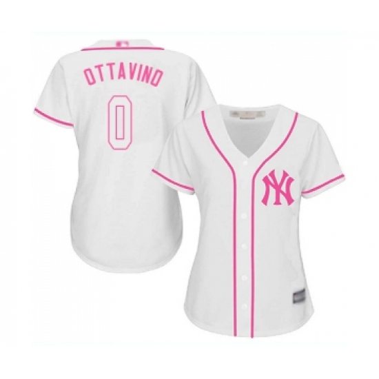Women's New York Yankees 0 Adam Ottavino Authentic White Fashion Cool Base Baseball Jersey