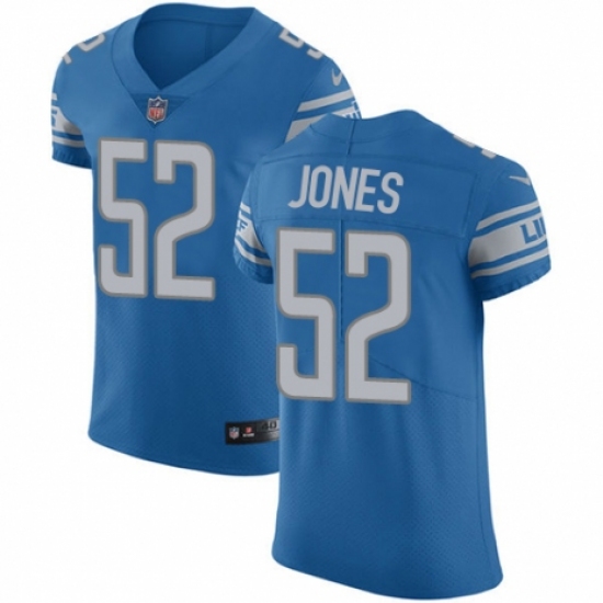 Men's Nike Detroit Lions 52 Christian Jones Blue Team Color Vapor Untouchable Elite Player NFL Jersey