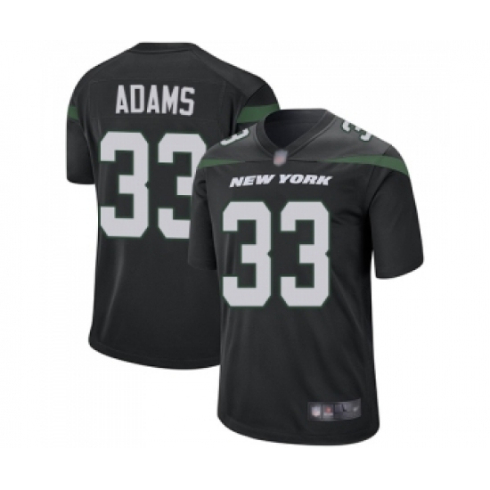 Men's New York Jets 33 Jamal Adams Game Black Alternate Football Jersey