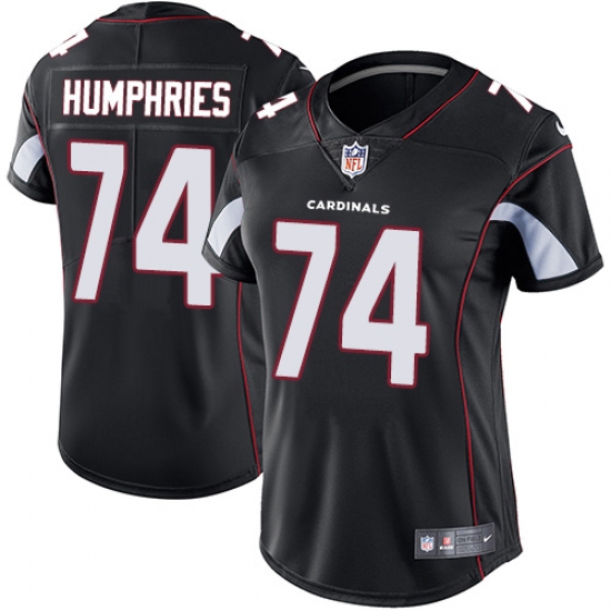 Women's Nike Arizona Cardinals 74 D.J. Humphries Black Alternate Vapor Untouchable Limited Player NFL Jersey