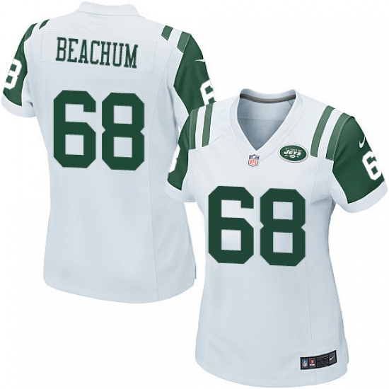 Women's Nike New York Jets 68 Kelvin Beachum Game White NFL Jersey