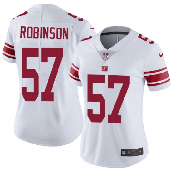 Women's Nike New York Giants 57 Keenan Robinson White Vapor Untouchable Limited Player NFL Jersey