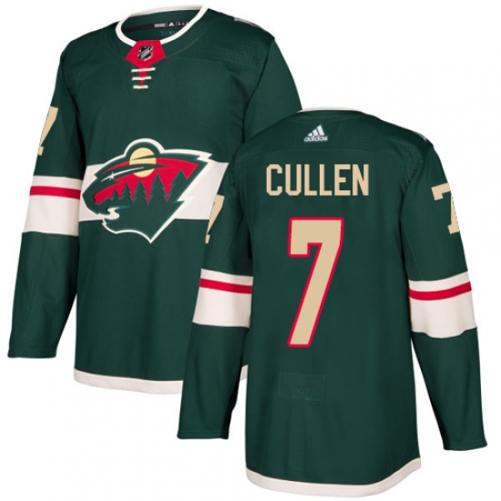 Men's Adidas Minnesota Wild 7 Matt Cullen Premier Green Home NHL Jersey