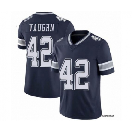 Men's Dallas Cowboys 42 Deuce Vaughn Navy Vapor Limited Stitched Jersey
