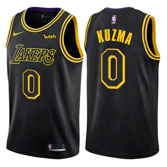 Women's Nike Los Angeles Lakers 0 Kyle Kuzma Swingman Black NBA Jersey - City Edition