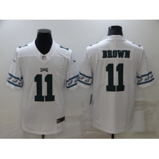 Men's Philadelphia Eagles 11 A. J. Brown White 2019 NEW Vapor Untouchable Stitched NFL Nike Limited Jersey