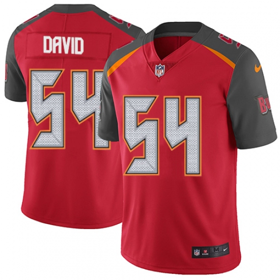 Youth Nike Tampa Bay Buccaneers 54 Lavonte David Elite Red Team Color NFL Jersey