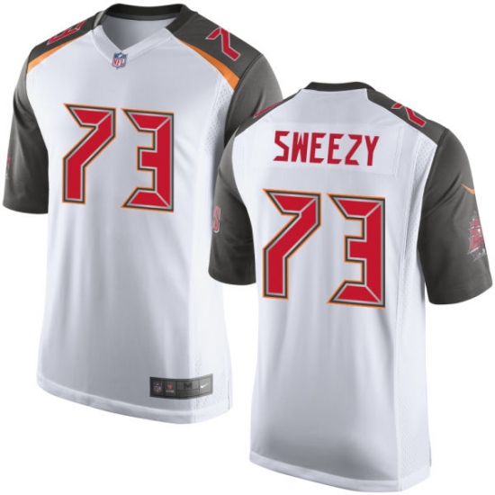 Men's Nike Tampa Bay Buccaneers 73 J. R. Sweezy Game White NFL Jersey