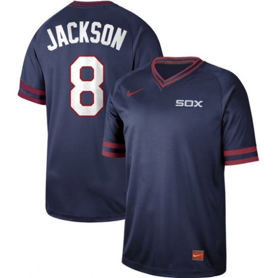 Men's Nike Chicago White Sox 8 Bo Jackson Navy Authentic Cooperstown Collection Stitched Baseball Jerseys
