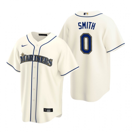 Men's Nike Seattle Mariners 0 Mallex Smith Cream Alternate Stitched Baseball Jersey