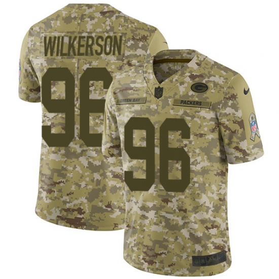 Youth Nike Green Bay Packers 96 Muhammad Wilkerson Limited Camo 2018 Salute to Service NFL Jersey