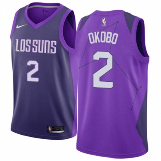 Youth Nike Phoenix Suns 2 Elie Okobo Swingman Purple NBA Jersey - City Edition