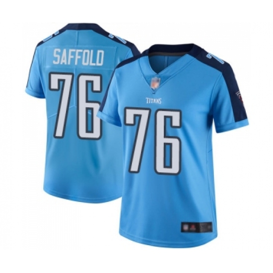 Women's Tennessee Titans 76 Rodger Saffold Limited Light Blue Rush Vapor Untouchable Football Jersey
