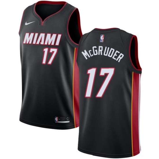 Women's Nike Miami Heat 17 Rodney McGruder Swingman Black NBA Jersey - Icon Edition