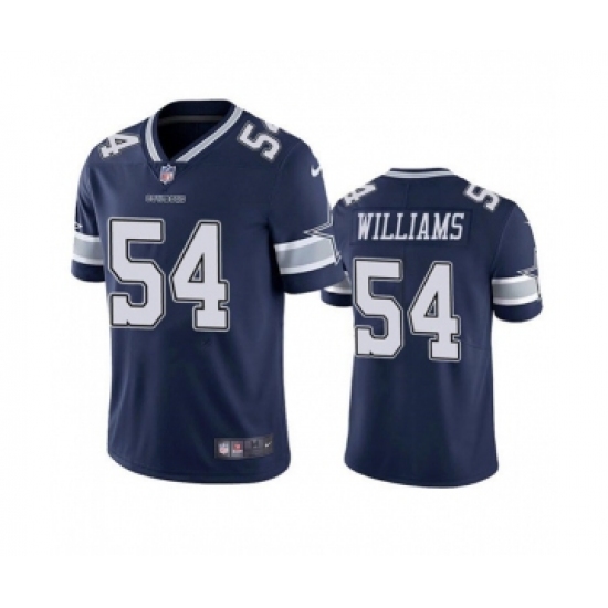 Men's Dallas Cowboys 54 Sam Williams Navy Vapor Limited Stitched Jersey