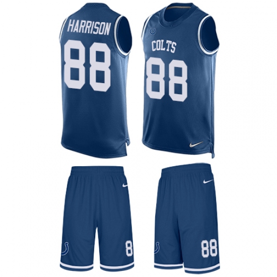 Men's Nike Indianapolis Colts 88 Marvin Harrison Limited Royal Blue Tank Top Suit NFL Jersey
