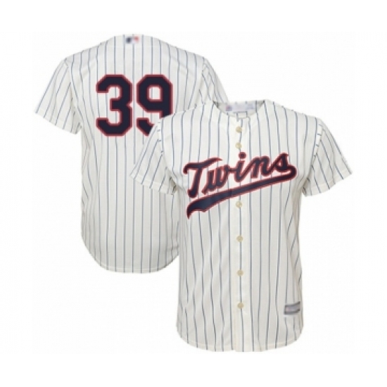 Youth Minnesota Twins 39 Trevor Hildenberger Authentic Cream Alternate Cool Base Baseball Player Jersey