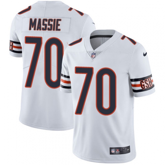 Men's Nike Chicago Bears 70 Bobby Massie White Vapor Untouchable Limited Player NFL Jersey