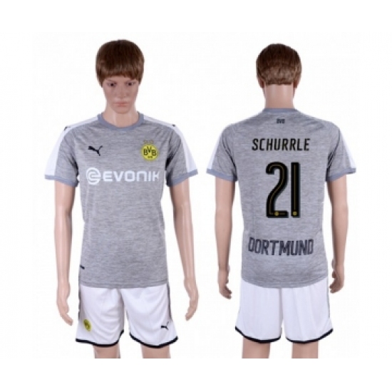 Dortmund 21 Schurrle Grey Soccer Club Jersey
