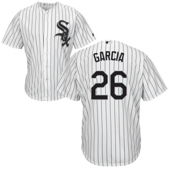 Men's Majestic Chicago White Sox 26 Avisail Garcia White Home Flex Base Authentic Collection MLB Jersey