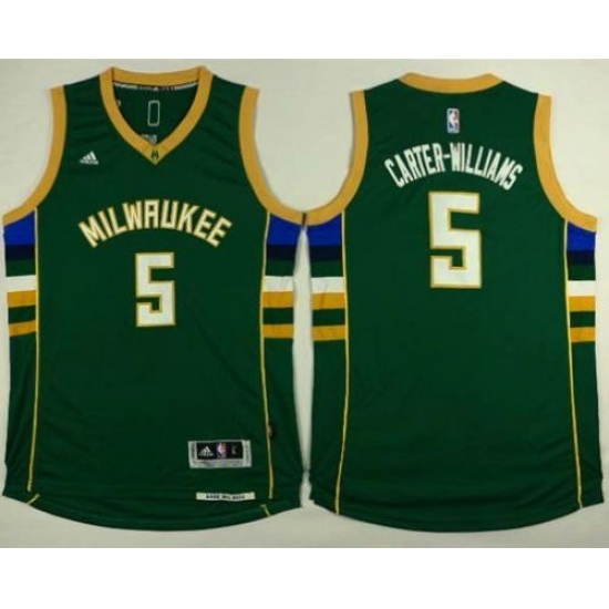 Bucks 5 Michael Carter-Williams Green Stitched NBA Jersey