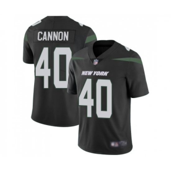 Youth New York Jets 40 Trenton Cannon Black Alternate Vapor Untouchable Limited Player Football Jersey