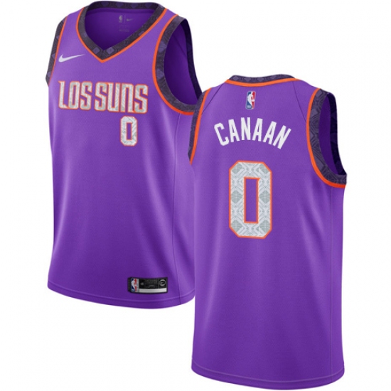 Men's Nike Phoenix Suns 0 Isaiah Canaan Swingman Purple NBA Jersey - 2018 19 City Edition