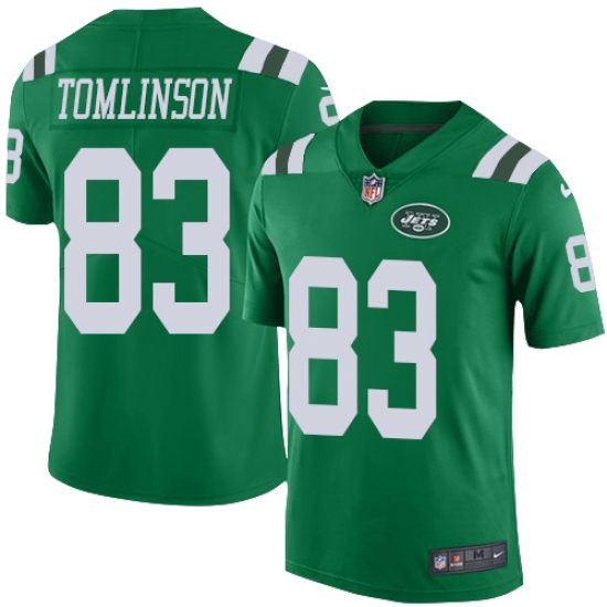 Men's Nike New York Jets 83 Eric Tomlinson Limited Green Rush Vapor Untouchable NFL Jersey