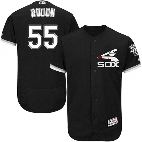 Men's Majestic Chicago White Sox 55 Carlos Rodon Authentic Black Alternate Home Cool Base MLB Jersey