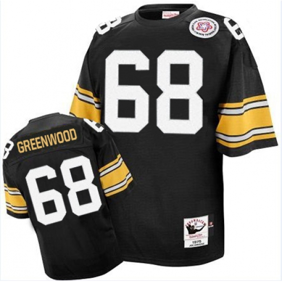 Mitchell And Ness Pittsburgh Steelers 68 L.C. Greenwood Black Team Color Authentic Throwback NFL Jersey