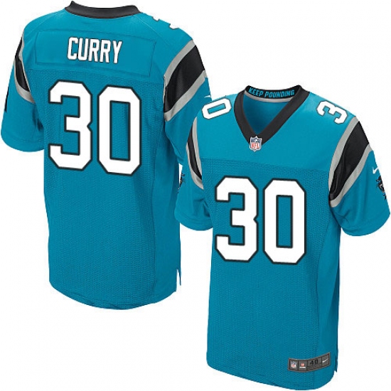 Men's Nike Carolina Panthers 30 Stephen Curry Elite Blue Alternate NFL Jersey