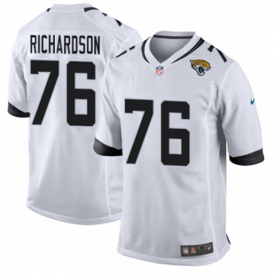 Men's Nike Jacksonville Jaguars 76 Will Richardson Game White NFL Jersey