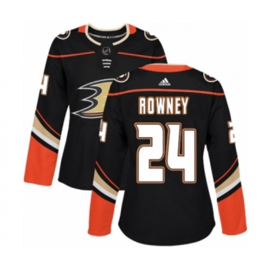 Women's Adidas Anaheim Ducks 24 Carter Rowney Premier Black Home NHL Jersey