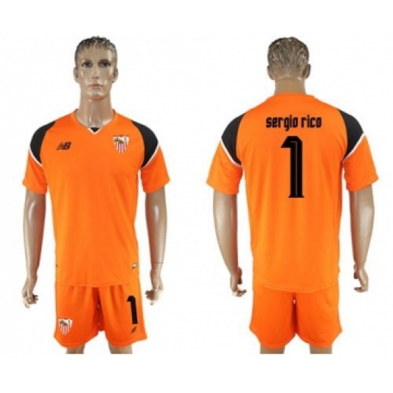 Sevilla 1 Sergio Rico Orange Goalkeeper Soccer Club Jersey