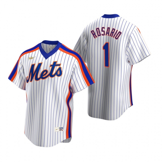 Men's Nike New York Mets 1 Amed Rosario White Cooperstown Collection Home Stitched Baseball Jersey