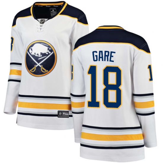 Women's Buffalo Sabres 18 Danny Gare Fanatics Branded White Away Breakaway NHL Jersey