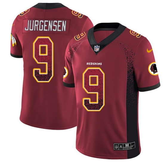 Men's Nike Washington Redskins 9 Sonny Jurgensen Limited Red Rush Drift Fashion NFL Jersey