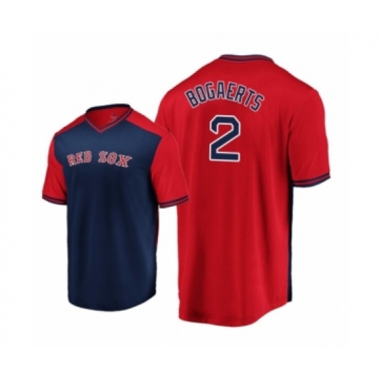 Xander Bogaerts Boston Red Sox 2 Navy Red Iconic Player Majestic Jersey