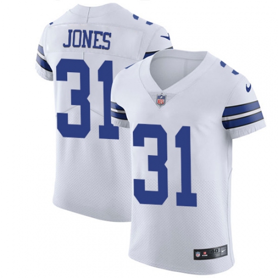 Men's Nike Dallas Cowboys 31 Byron Jones Elite White NFL Jersey