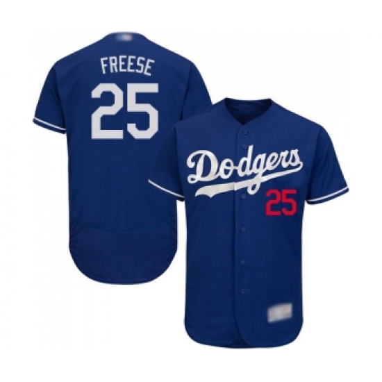 Men's Los Angeles Dodgers 25 David Freese Royal Blue Alternate Flex Base Authentic Collection Baseball Jersey